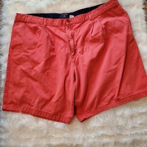 Saddlebred Men's Big And Tall Pleated Front Coral Shorts Size 50